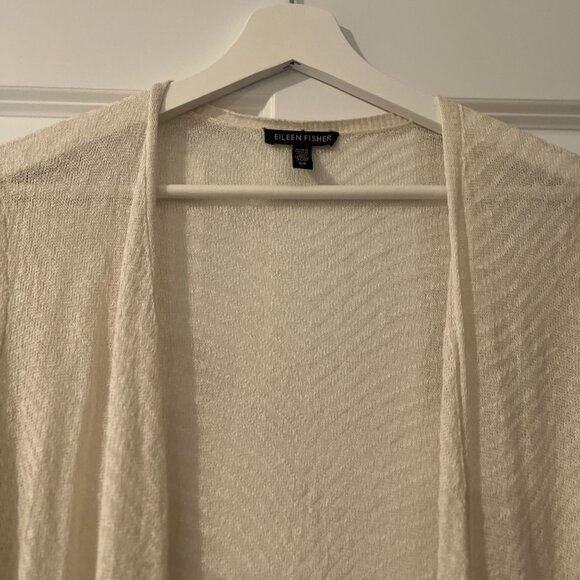 Eileen Fisher Sheer Hemp Open Cardigan Small Petite (S/P) Worn Once - Picture 9 of 13